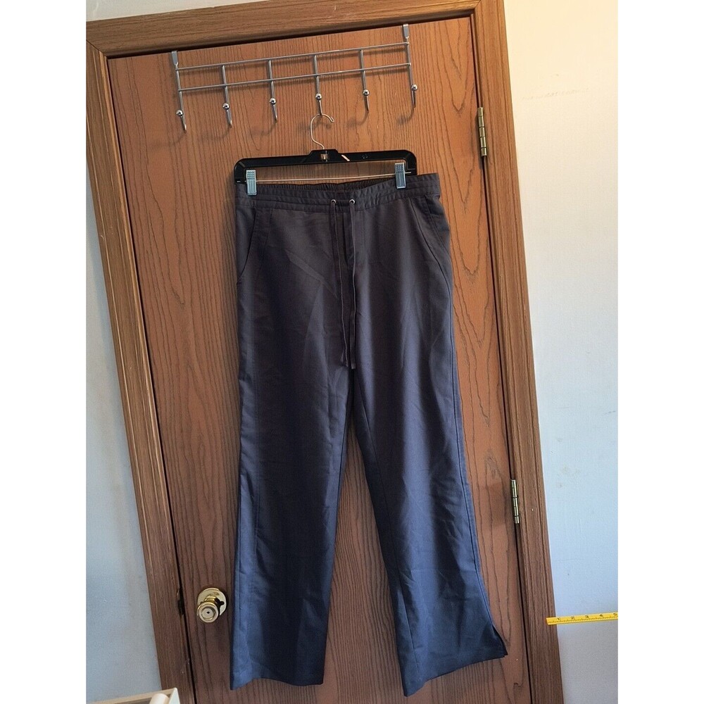 Healing Hands Purple Label Scrub Pants Gray Front Tie Size Medium
